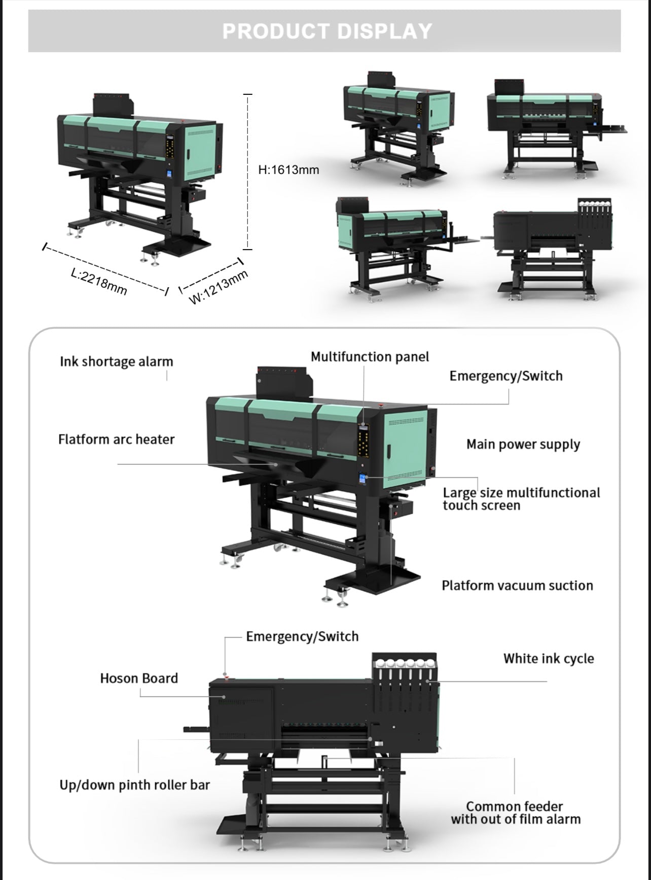CaliDTF Pro Series: Advanced 65cm DTF Printer / Dryer Combo - (6) i3200 Heads