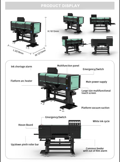 CaliDTF Pro Series: Advanced 65cm DTF Printer / Dryer Combo - (6) i3200 Heads
